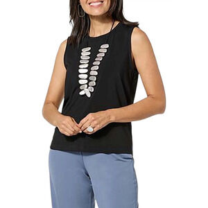 WynneLayers Women's Matte Jersey Knit Tank Black - Regular